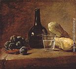 Jean Baptiste Simeon Chardin Canvas Paintings - Still Life with Plums